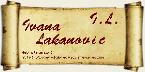 Ivana Lakanović vizit kartica